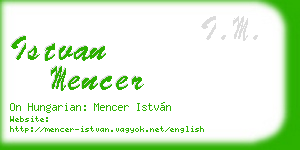 istvan mencer business card